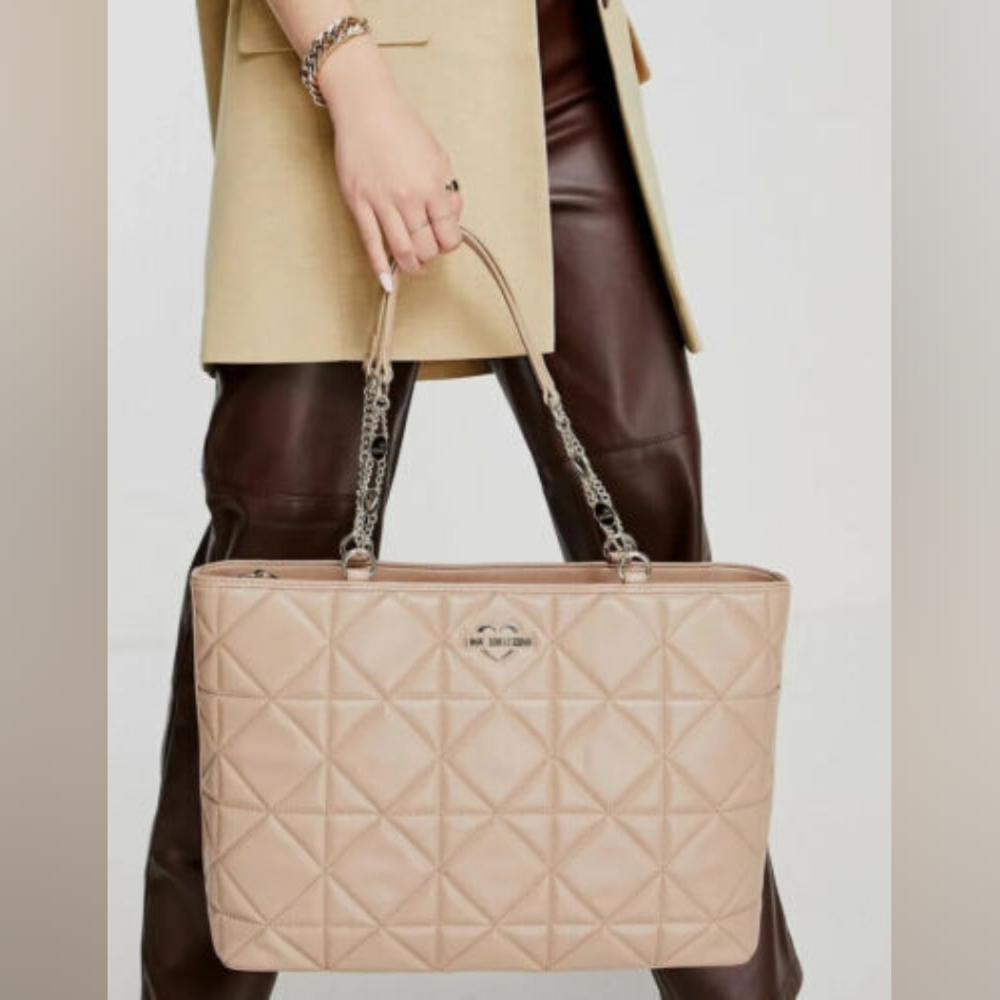 Love Moschino Large Quilted Tote Bag